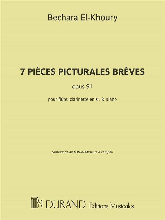 7 Pieces Picturales Breves Op 91 Flute/Clarinet/Piano (Music Score/Parts) Book