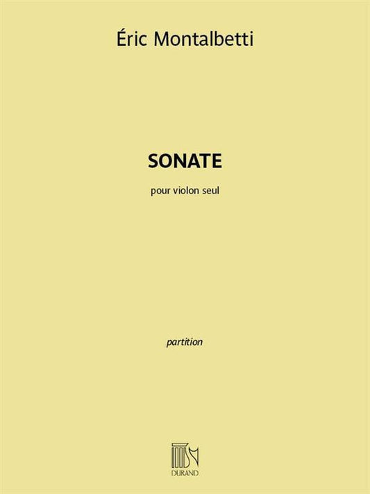 Montalbetti - Sonata For Violin Solo (Softcover Book)
