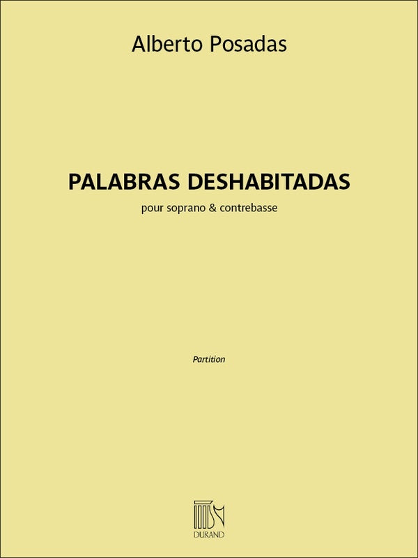 Posadas - Palabras Deshabitadas Soprano/Double Bass