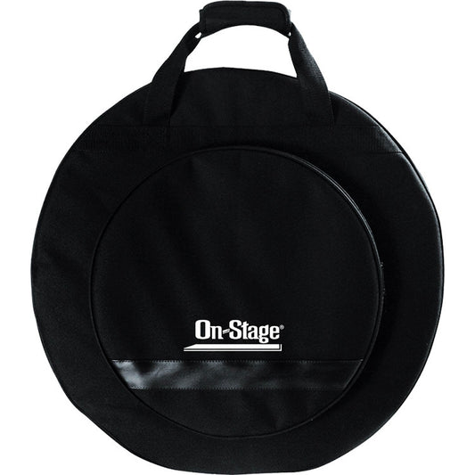 On-Stage CB4000 Deluxe Backpack Cymbal Bag Black, Holds 4x 22" & 2x 15" Cymbals, Weather-Resistant, Includes Felt Separators, Adjustable Straps