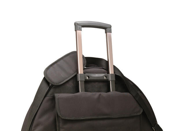 On-Stage DFCBT4200D Deluxe Cymbal Trolley Bag with Wheels, Holds 8 Cymbals, Nylon, Black, 28" x 25" x 4.5", 100 lbs Capacity — view 3