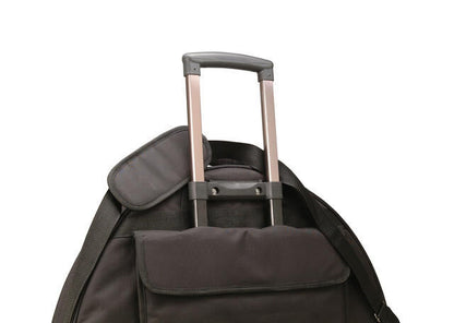 On-Stage DFCBT4200D Deluxe Cymbal Trolley Bag with Wheels, Holds 8 Cymbals, Nylon, Black, 28" x 25" x 4.5", 100 lbs Capacity — view 3