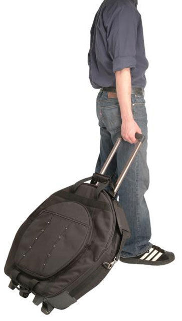 On-Stage DFCBT4200D Deluxe Cymbal Trolley Bag with Wheels, Holds 8 Cymbals, Nylon, Black, 28" x 25" x 4.5", 100 lbs Capacity — view 2