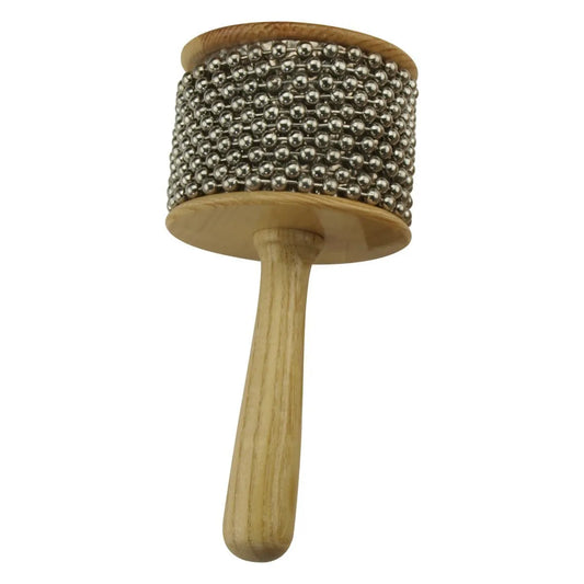 Drumfire DFP-CAB8-NGL 8.5cm Wood Cabasa with Wooden Handle and Metal Beads
