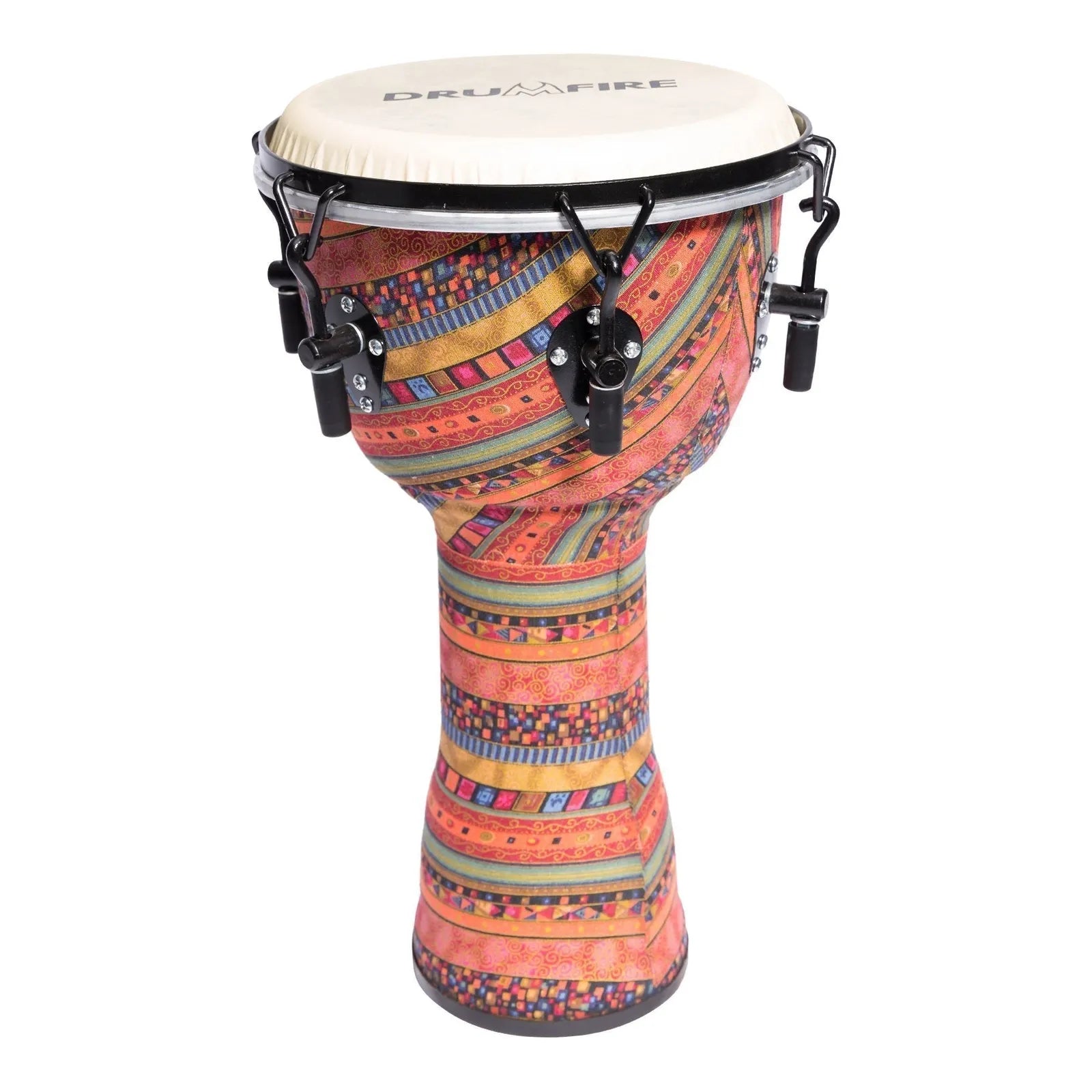 Drumfire 10" Tuneable Djembe with Synthetic Head and Gig Bag - Multicolour — view 4