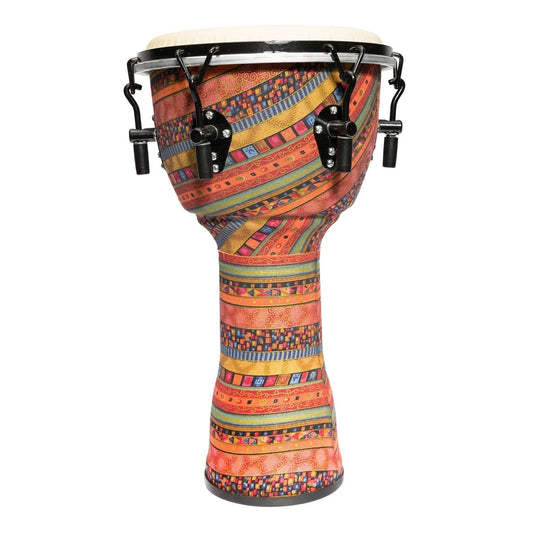 Drumfire 10" Tuneable Synthetic Head Djembe with Gig Bag - Multicolour