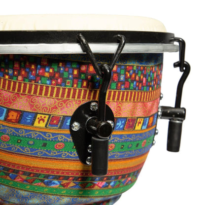 Drumfire 10" Tuneable Synthetic Head Djembe with Gig Bag - Multicolour — view 2
