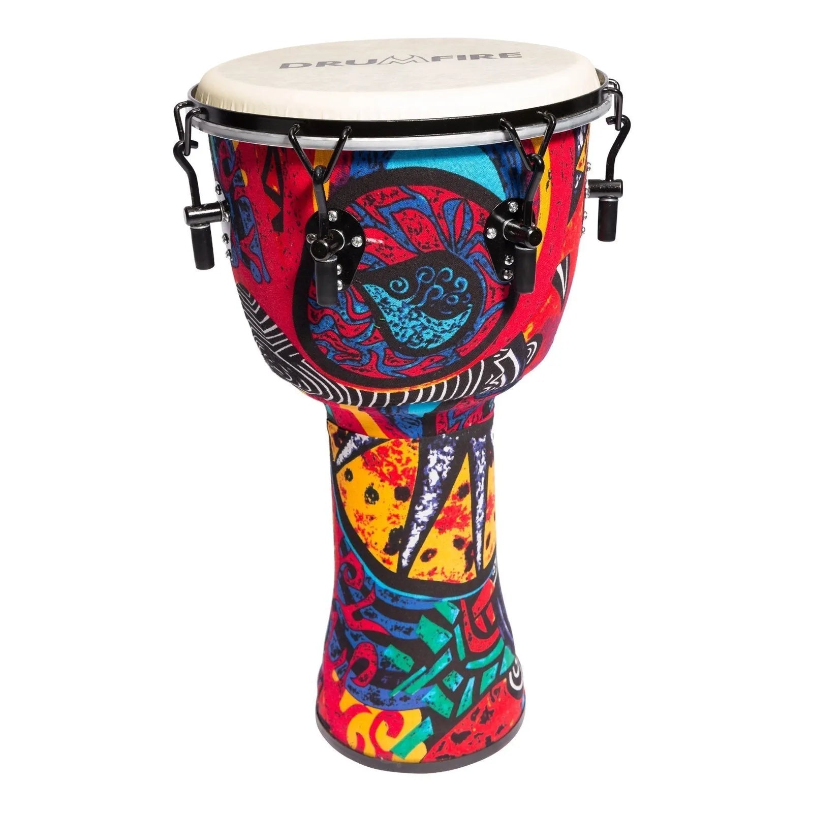 Drumfire 12" Tuneable Djembe with Synthetic Head and Gig Bag - Multicolour — view 4