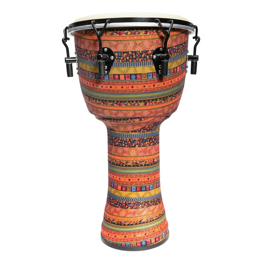 Drumfire 12" Tuneable Synthetic Head Djembe with Gig Bag - Multicolour