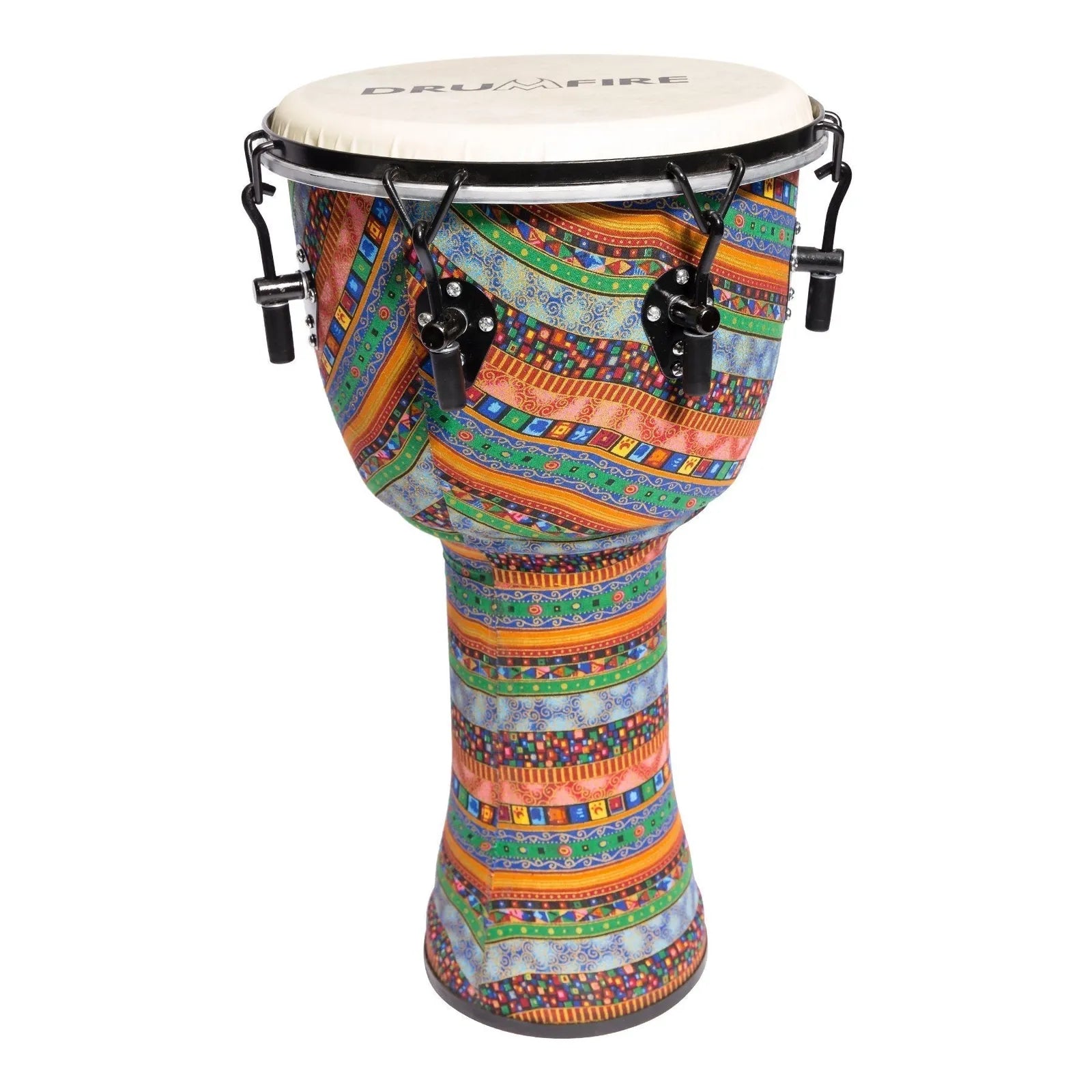 Drumfire 12" Tuneable Djembe with Synthetic Head and Gig Bag - Multicolour — view 4