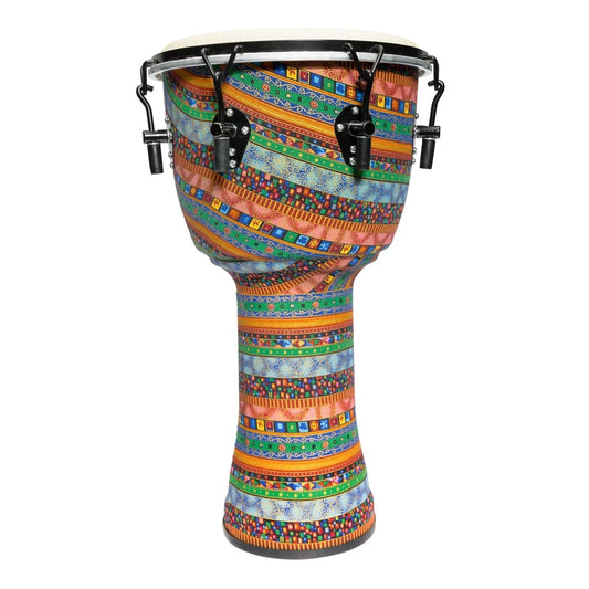 Drumfire 12" Tuneable Synthetic Head Djembe with Gig Bag - Multicolour