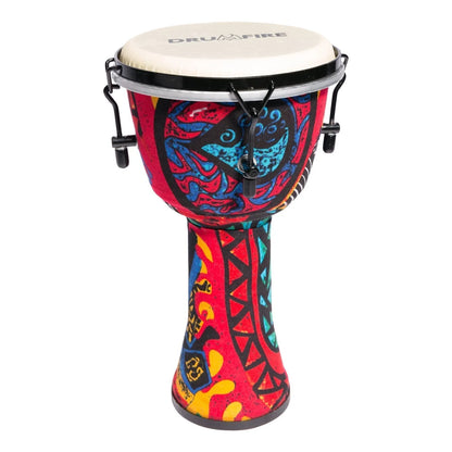 Drumfire 8" Tuneable Djembe with Synthetic Head and Gig Bag - Multicolour — view 4