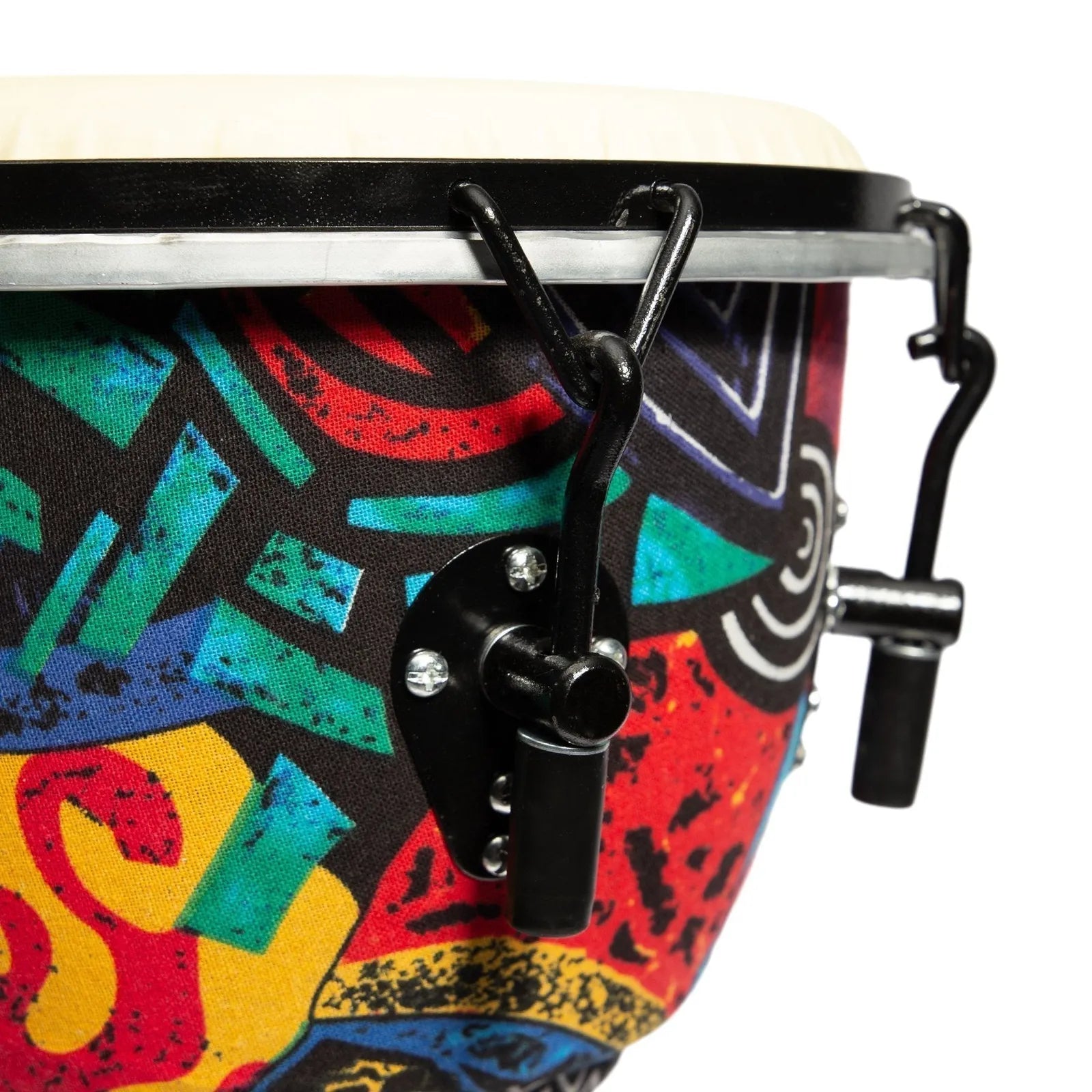 Drumfire 8" Tuneable Djembe with Synthetic Head and Gig Bag - Multicolour — view 2
