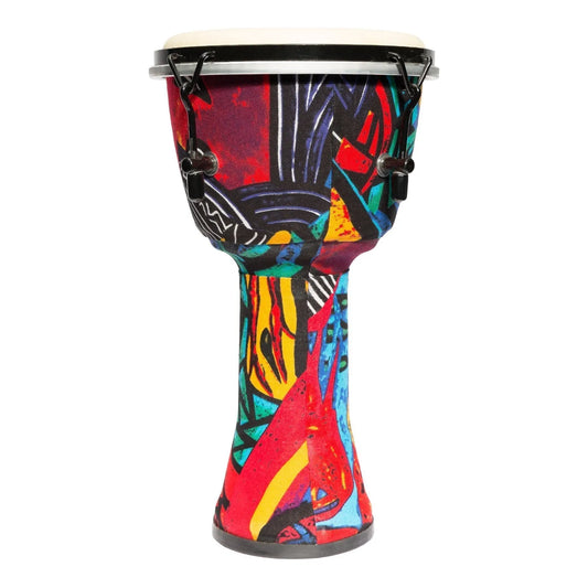 Drumfire 8" Tuneable Synthetic Head Djembe with Gig Bag - Multicolour