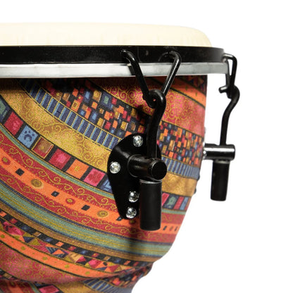Drumfire 8" Tuneable Synthetic Head Djembe with Gig Bag - Multicolour — view 2