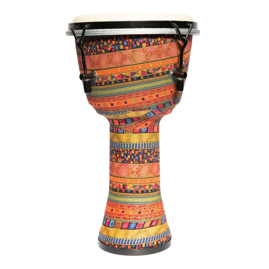 Drumfire 8" Tuneable Synthetic Head Djembe with Gig Bag - Multicolour