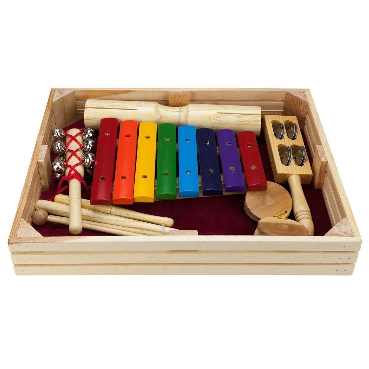 Drumfire DFP-EP1 5-Piece Educational Percussion Pack with Wooden Crate — view 2