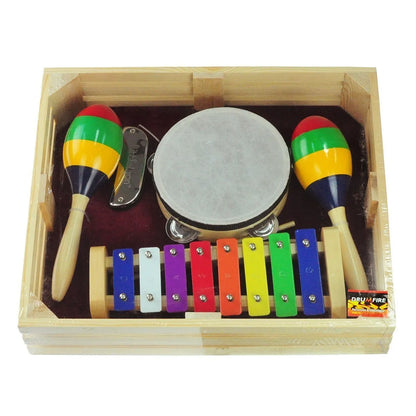 Drumfire DFP-EP3 4-Piece Educational Percussion Pack with Wooden Crate — view 3