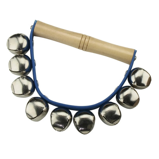 Drumfire DFP-HB9-NGL Hand Bells - 9 Bells on Strap with Wooden Handle