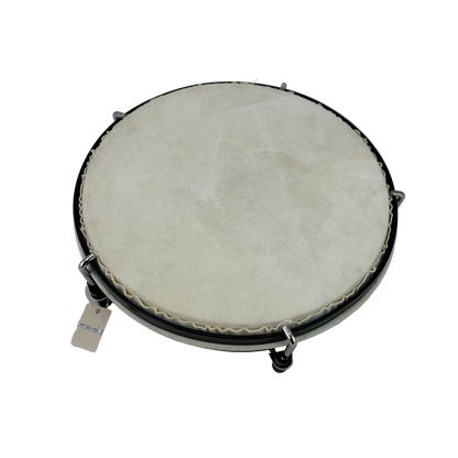 Drumfire 10" Tunable Hand Drum with Steel Baseplate and Non-Slip Rubber, Red