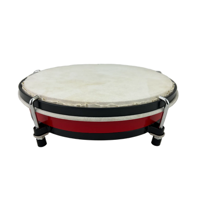Drumfire 10" Tunable Hand Drum with Steel Baseplate and Non-Slip Rubber, Red — view 2