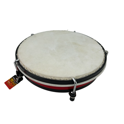 Drumfire 10" Tunable Hand Drum with Steel Baseplate and Non-Slip Rubber, Red — view 3