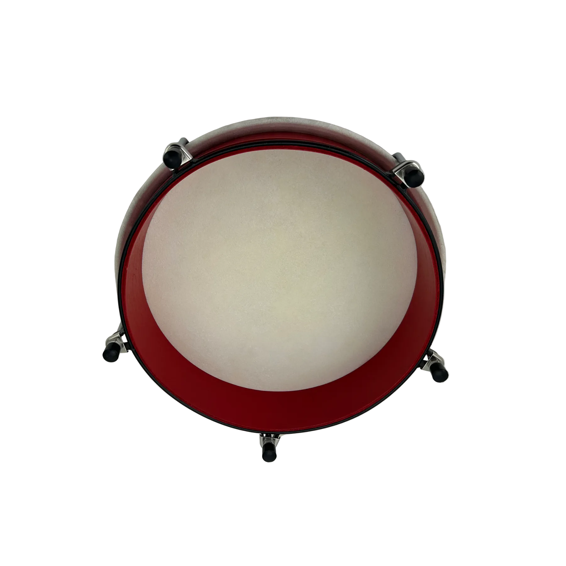 Drumfire 10" Tunable Hand Drum with Steel Baseplate and Non-Slip Rubber, Red — view 4