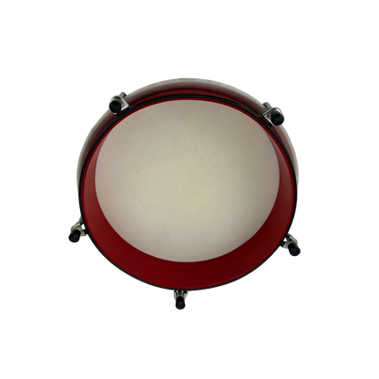 Drumfire 10" Tunable Hand Drum with Steel Baseplate and Non-Slip Rubber, Red — view 4