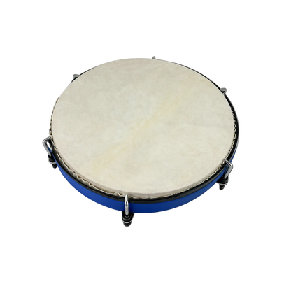 Drumfire 12" Tunable Hand Drum with Steel Baseplate and Non-Slip Rubber, Blue