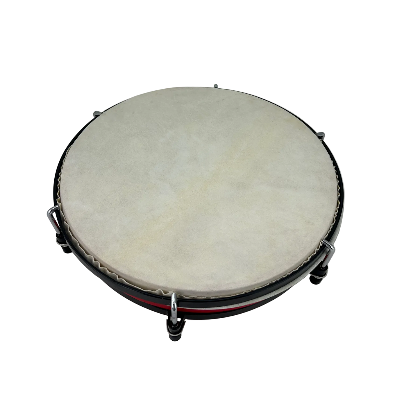 Drumfire 12" Tunable Hand Drum with Steel Baseplate and Non-Slip Rubber - Red