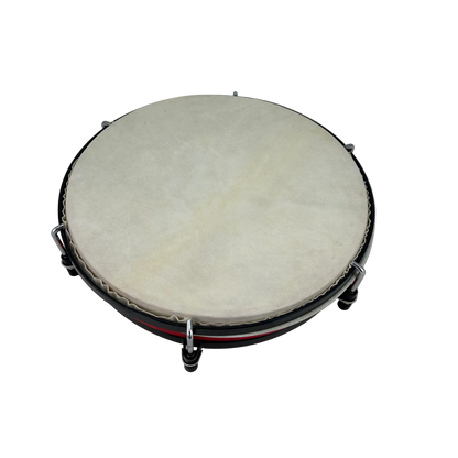 Drumfire 12" Tunable Hand Drum with Steel Baseplate and Non-Slip Rubber - Red