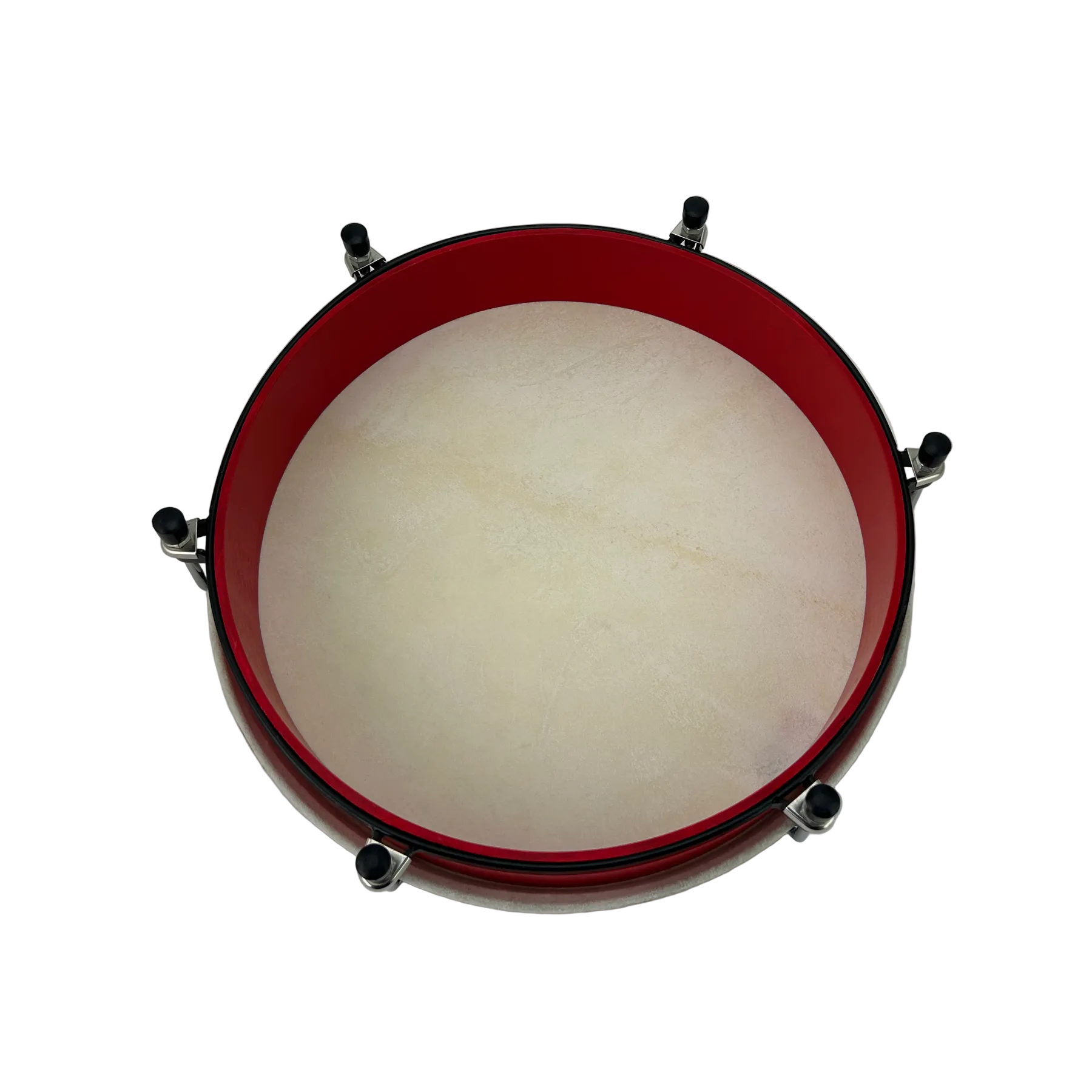Drumfire 12" Tunable Hand Drum with Steel Baseplate and Non-Slip Rubber - Red — view 2