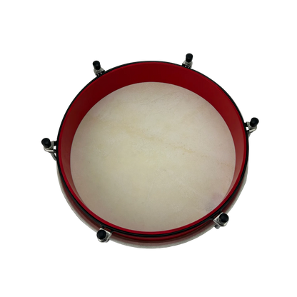 Drumfire 12" Tunable Hand Drum with Steel Baseplate and Non-Slip Rubber - Red — view 2