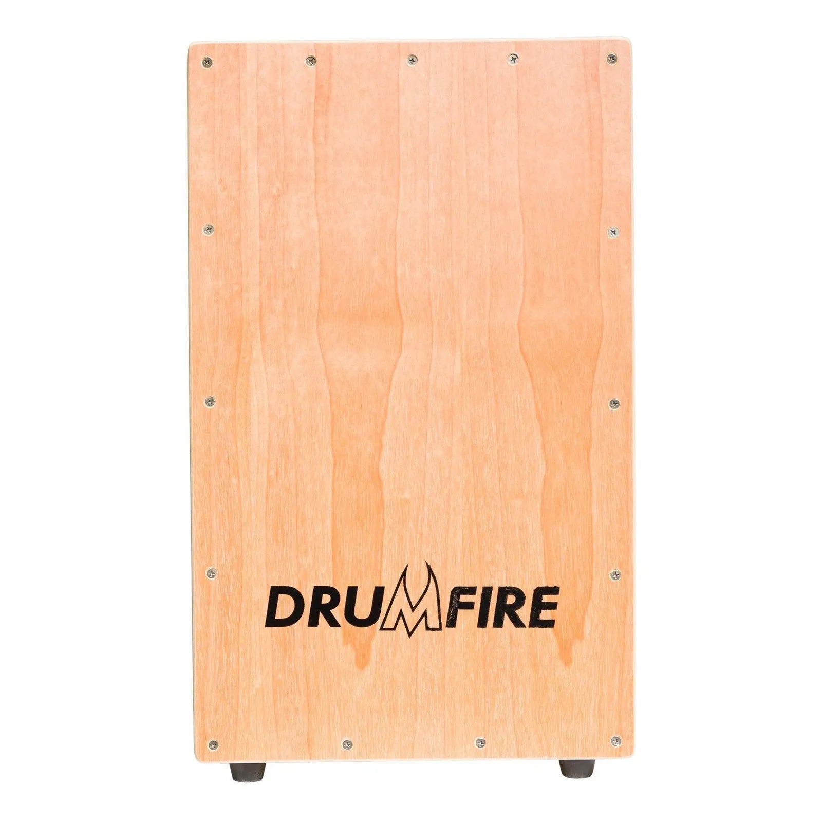 Drumfire Cherry Wood Front Cajon with Gig Bag - 495mm Height, 295mm Width, 317mm Depth, 4kg Weight, Rugged Marine Ply Construction