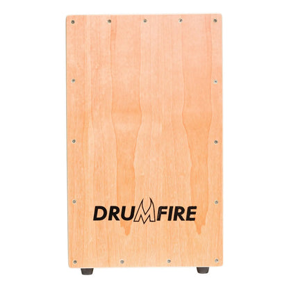 Drumfire Cherry Wood Front Cajon with Gig Bag - 495mm Height, 295mm Width, 317mm Depth, 4kg Weight, Rugged Marine Ply Construction