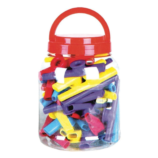 Drumfire DFP-K2-JAR Kazoo Counter Jar with 40 Assorted Color Kazoos