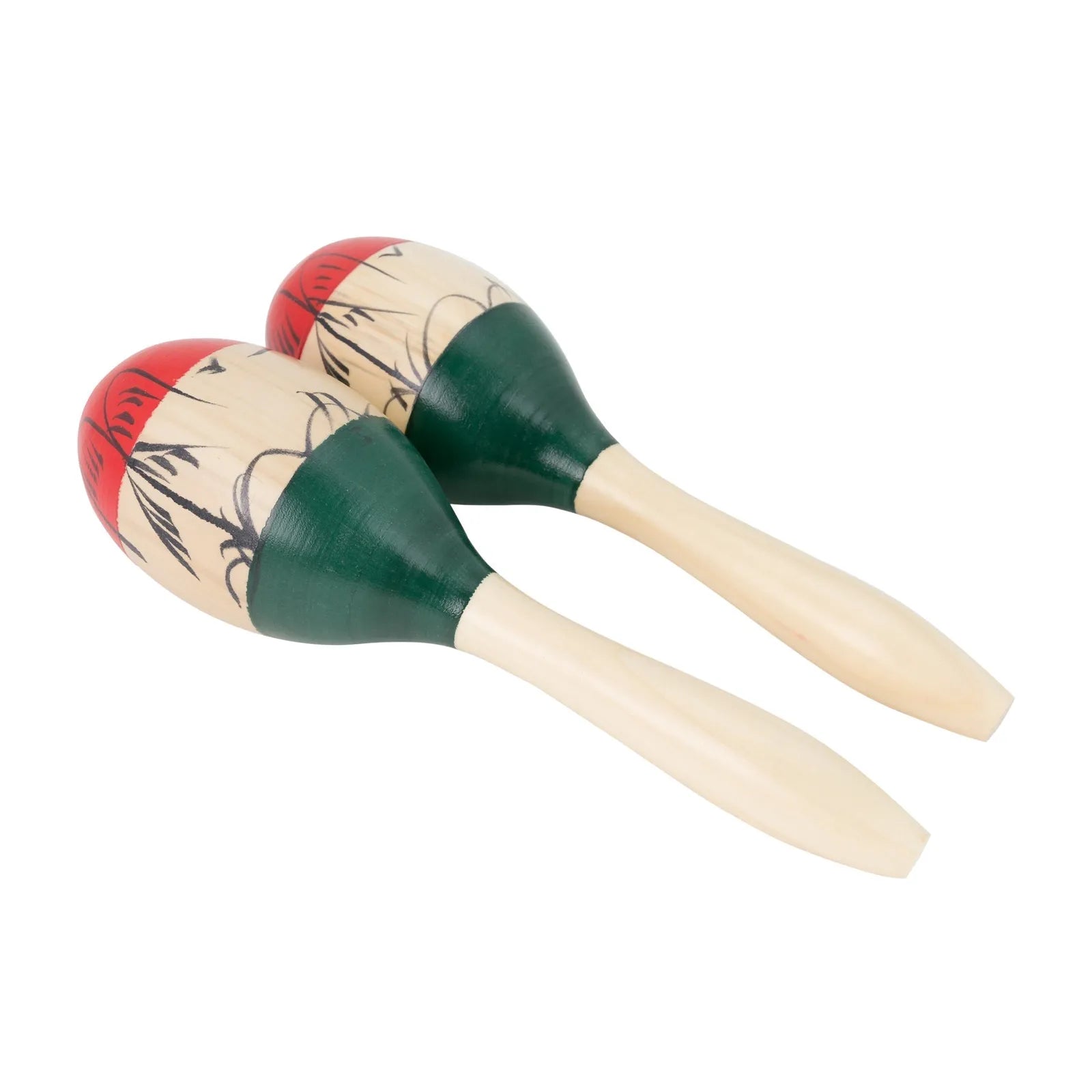 Drumfire DFP-MA16-STR Wooden Maracas - Striped Pattern, 1 Pair — view 3