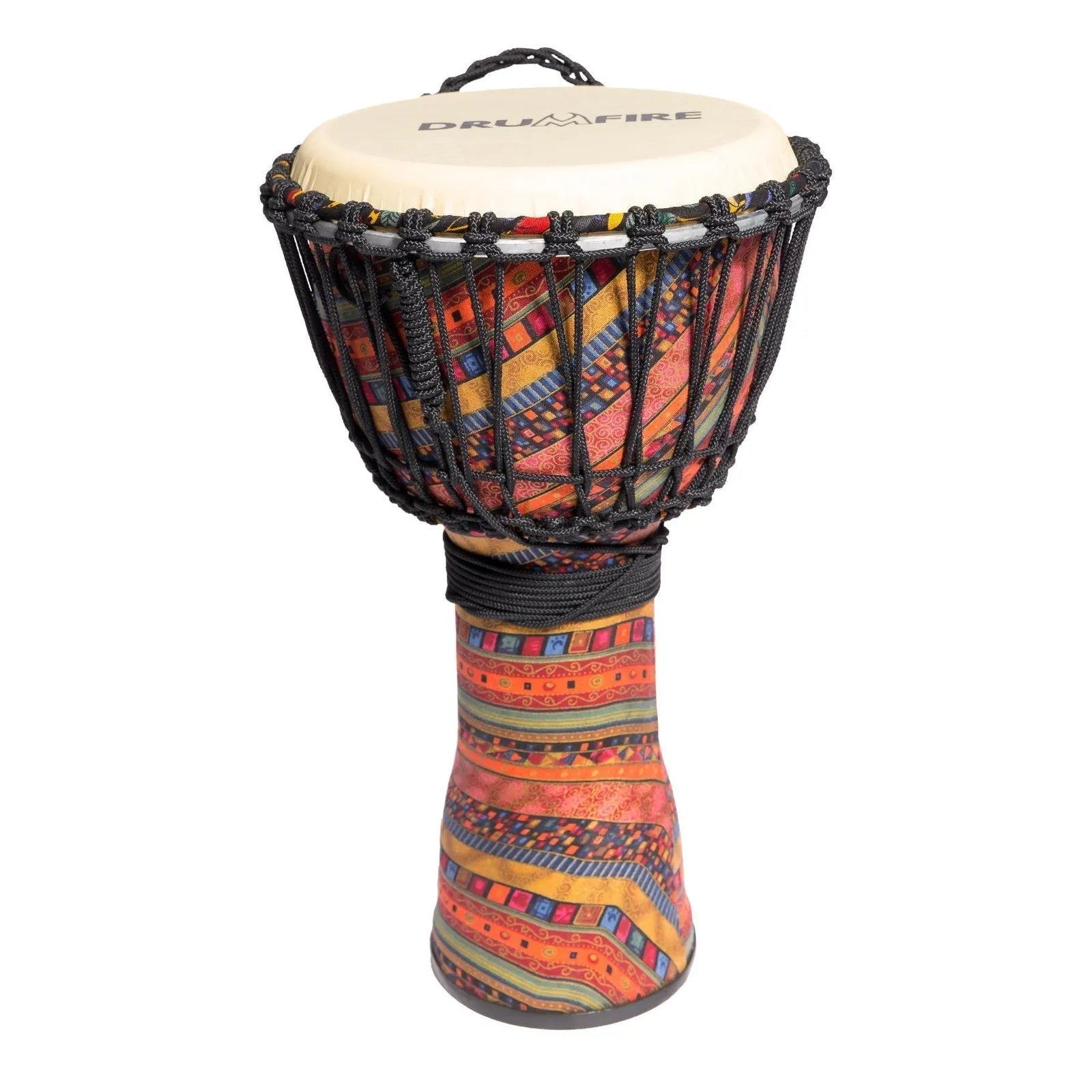 Drumfire 10" Synthetic Head Rope Djembe with Gig Bag - Multicolour — view 4