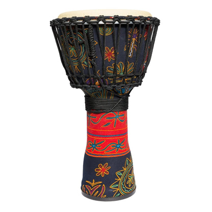 Drumfire 10" Synthetic Head Rope Djembe with Gig Bag - Multicolour