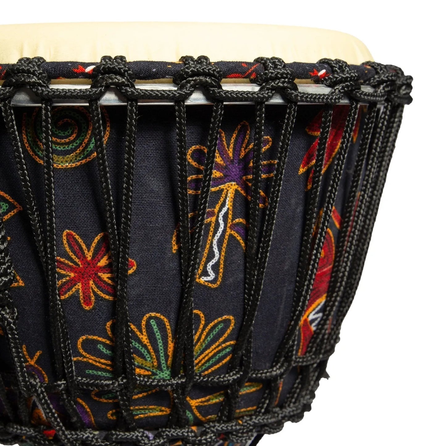 Drumfire 10" Synthetic Head Rope Djembe with Gig Bag - Multicolour — view 2