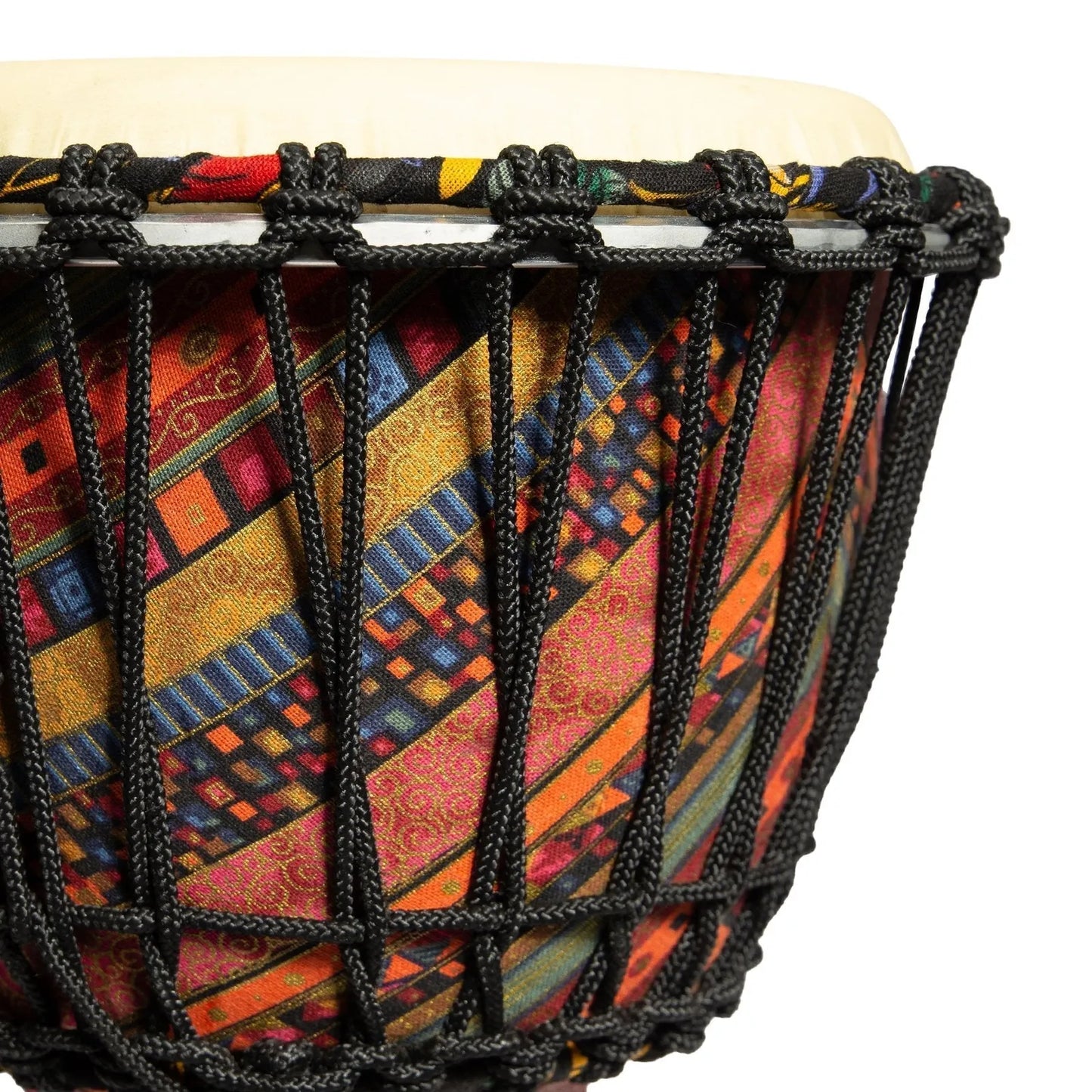 Drumfire 12" Synthetic Head Rope Djembe with Gig Bag - Multicolour — view 2