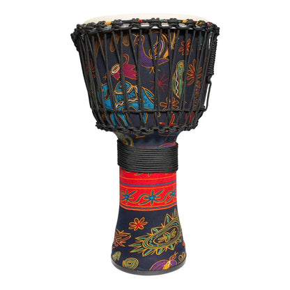 Drumfire 12" Synthetic Head Rope Djembe with Gig Bag - Multicolour