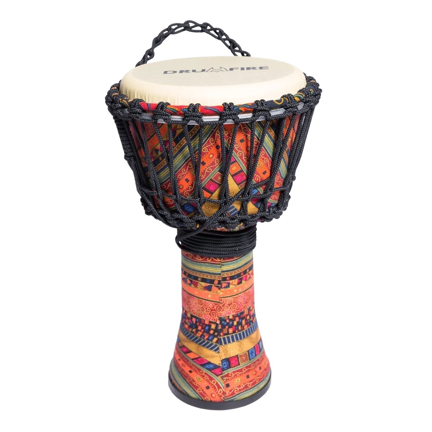 Drumfire 8" Synthetic Head Rope Djembe with Gig Bag - Multicolour — view 4