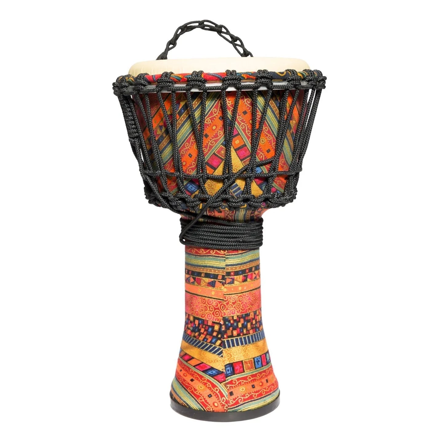 Drumfire 8" Synthetic Head Rope Djembe with Gig Bag - Multicolour