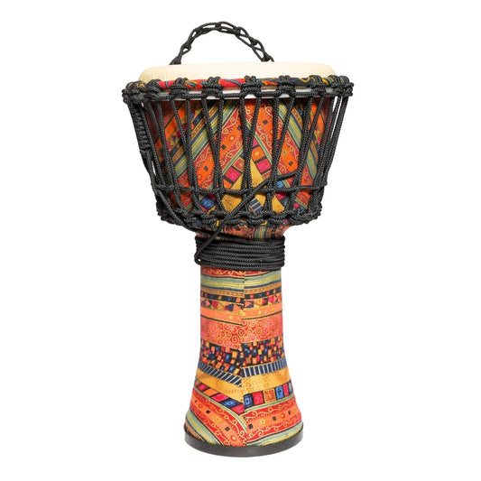 Drumfire 8" Synthetic Head Rope Djembe with Gig Bag - Multicolour