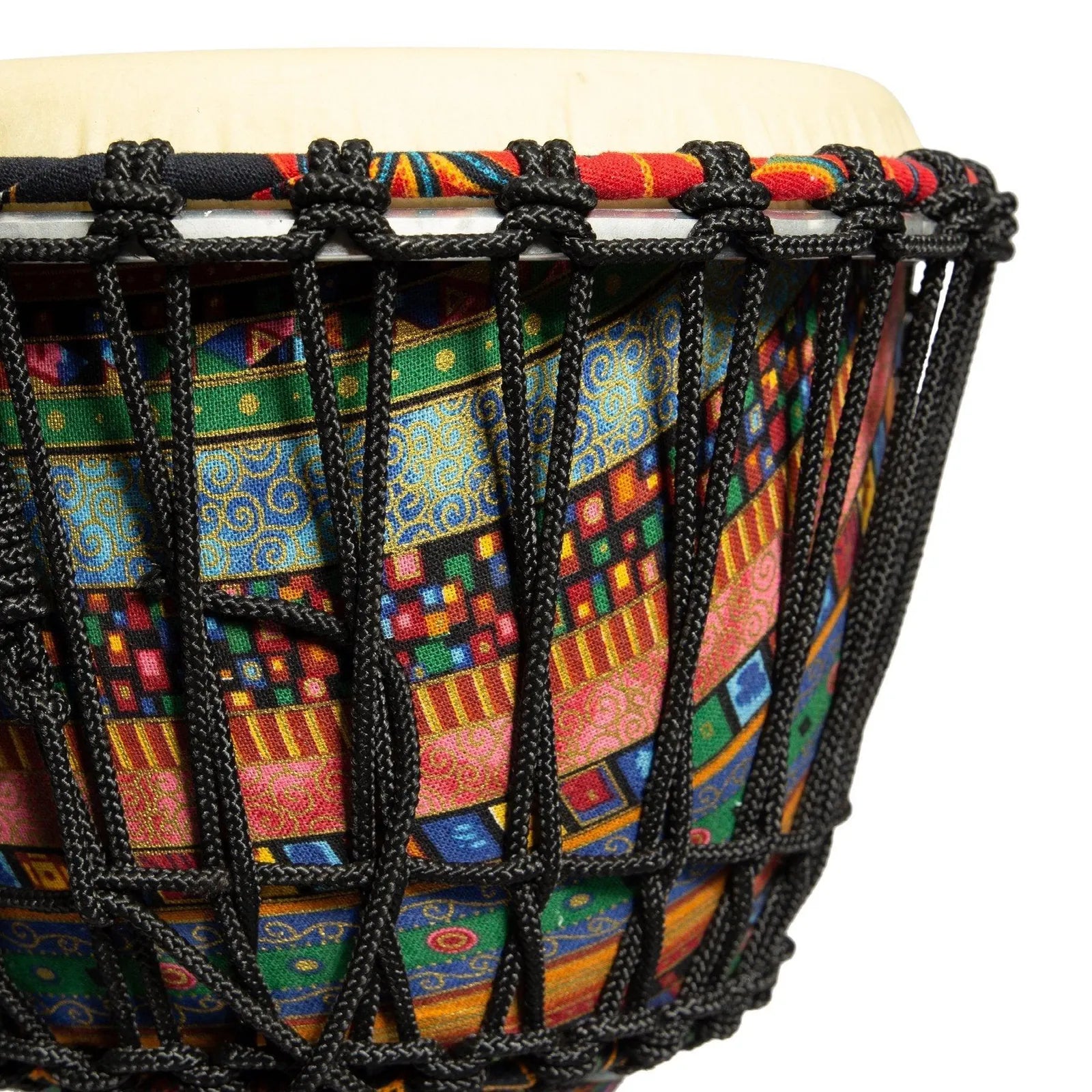 Drumfire 8" Synthetic Head Rope Djembe with Gig Bag - Multicolour — view 2
