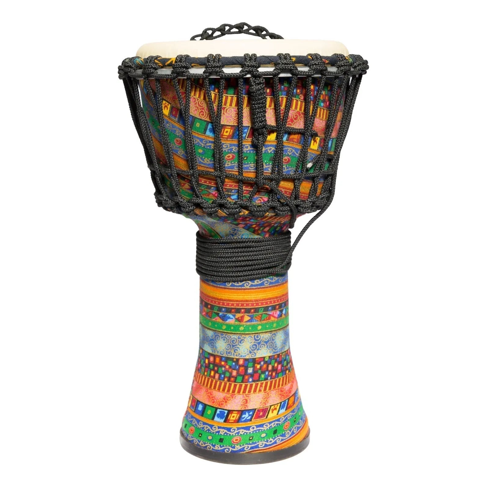 Drumfire 8" Synthetic Head Rope Djembe with Gig Bag - Multicolour