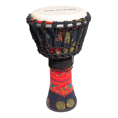 Drumfire 8" Synthetic Head Rope Djembe with Gig Bag - Multicolour — view 4