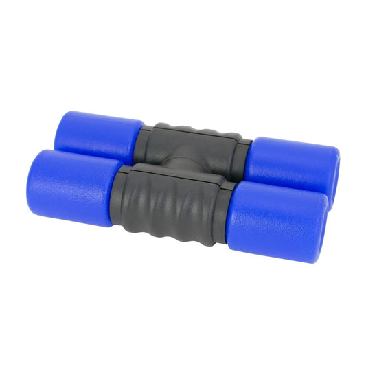 Drumfire ABS Double Shaker - Blue, Lightweight, Impact Resistant, Locking Split Design, 169mm Length, 42mm Width, 0.2 kg