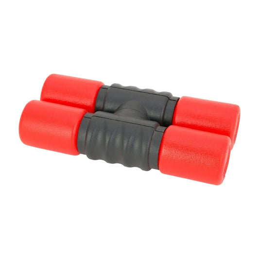 Drumfire ABS Double Shaker - Red, Lightweight Percussion Shakers, Impact Resistant, Easy Split Design, 169mm Length, 0.2 kg